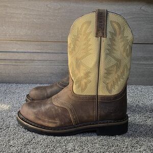 Justin Boots Superintendent 11" Work Boot Men's Brown and Tan Western Boots NEW